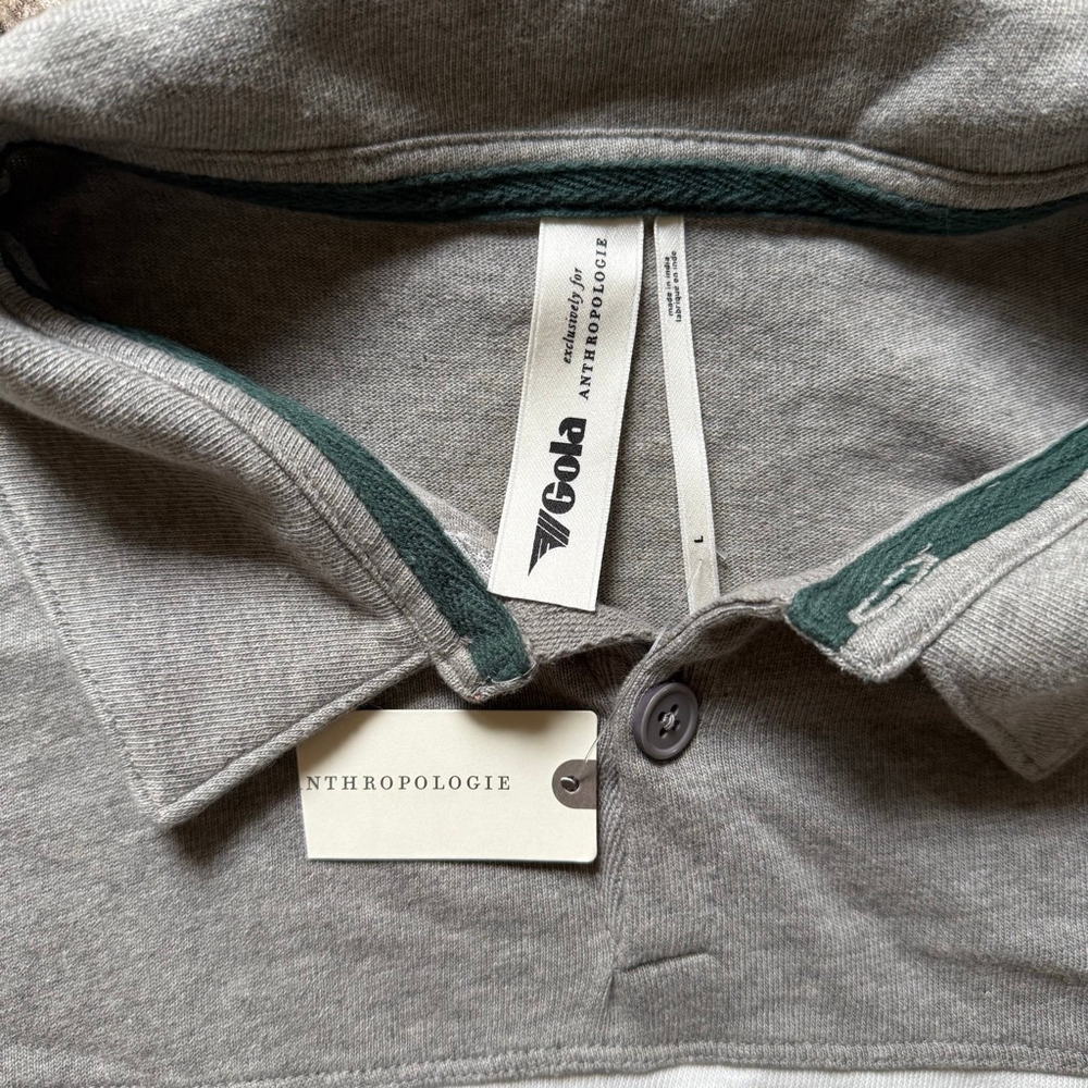 Gola x Anthropologie Team Jersey Mini Dress NWT Size Large Gray - Picture 7 of 7